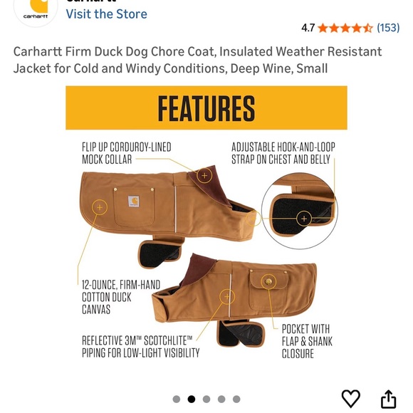 Carhartt Brown Dog Vest - Picture 7 of 8
